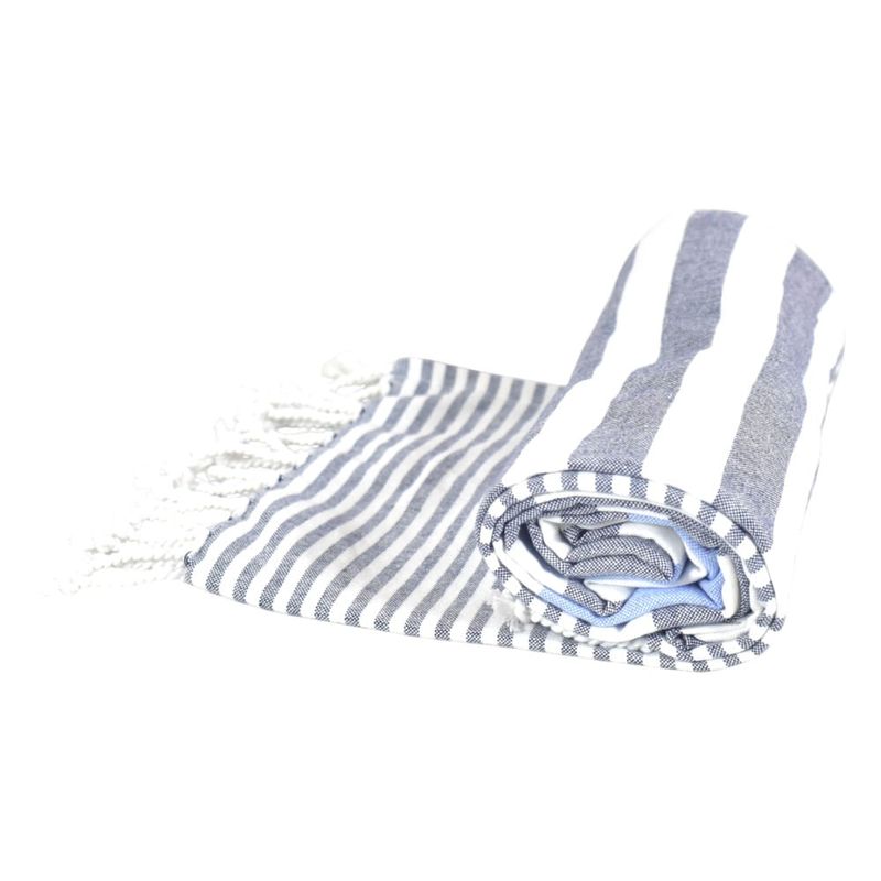 Throw-Playero-con-Flecos-Azul-60-x-170-cm-0