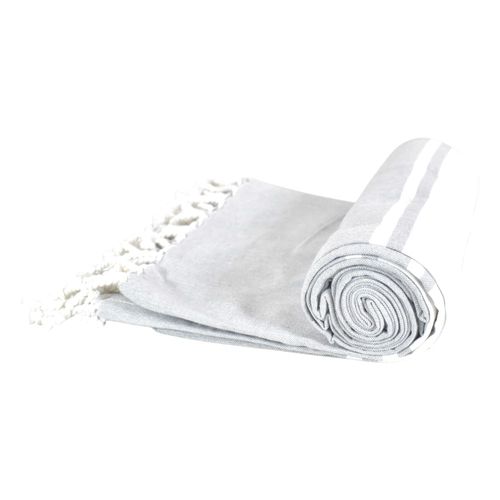 Throw playero con flecos 60 x 170 cm gris