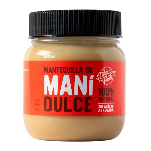 Mantequilla de maní dulce TERRA VERDE 230 g