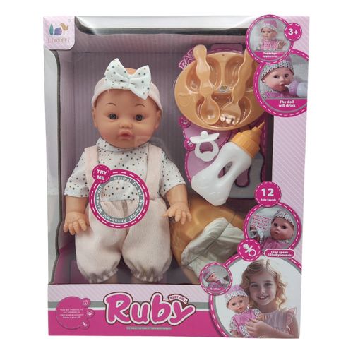 Bebé 36 cm con 12 Sonidos y Accesorios