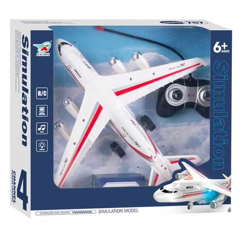 Avión 35 cm rc con Cargador y Baterías y Luces