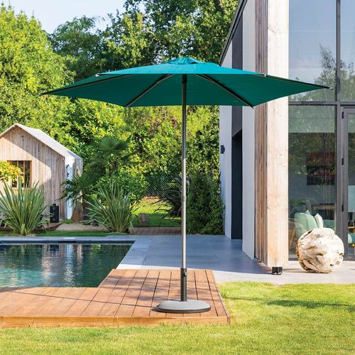 Sombrilla de jardín 2,7 m de diámetro color turquesa