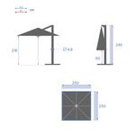 Sombrilla-de-Jardin-Cuadrada-25x25-m-Turquesa-2