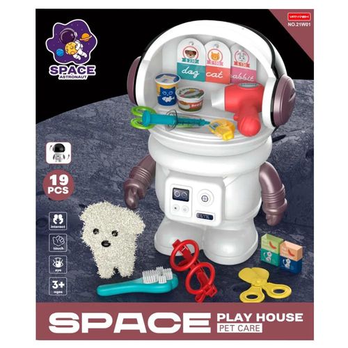 Set de veterinaria en base astronauta