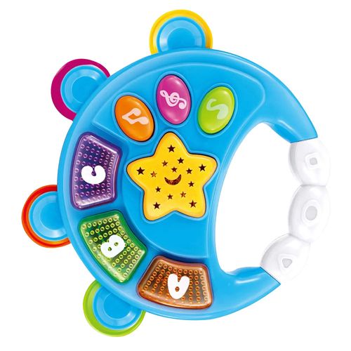 Pandereta con luz y sonido