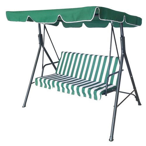 Hamaca para jardín verde/ blanca 170 x 110 x 153 cm