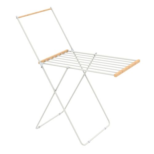 Tendedero plegable 115x61,5x127 cm bordes bambú