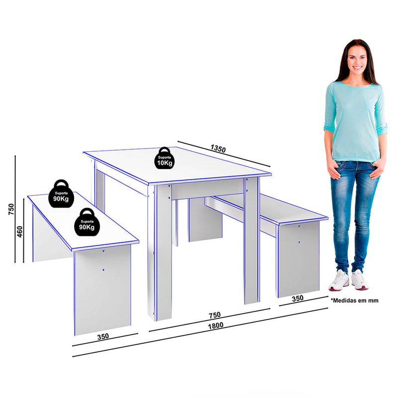 Juego-de-Comedor-Mesa---2-Bancos-Blanco-2