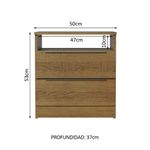 Mesa-de-Luz-2-Cajones-50-x-53-x-37-cm-Rustico-Blanco-1