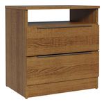 Mesa-de-Luz-2-Cajones-50-x-53-x-37-cm-Rustico-Blanco-0