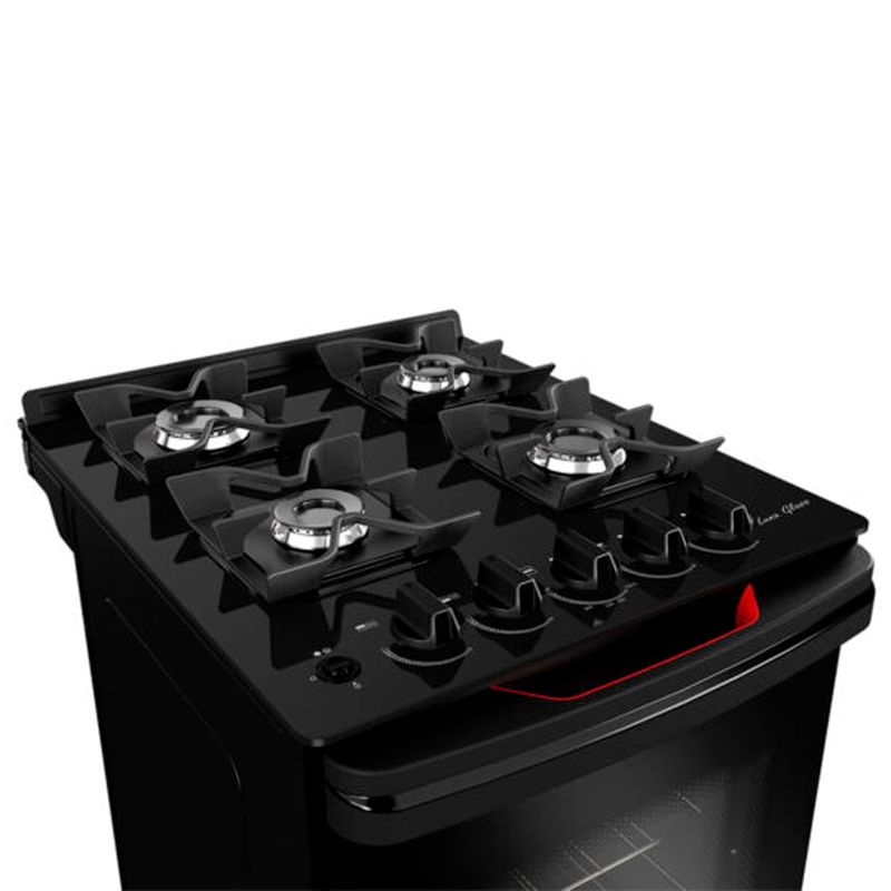 Cocina-TEM-Luna-Glass-4-Hornallas-Horno-a-Gas-Negra-1