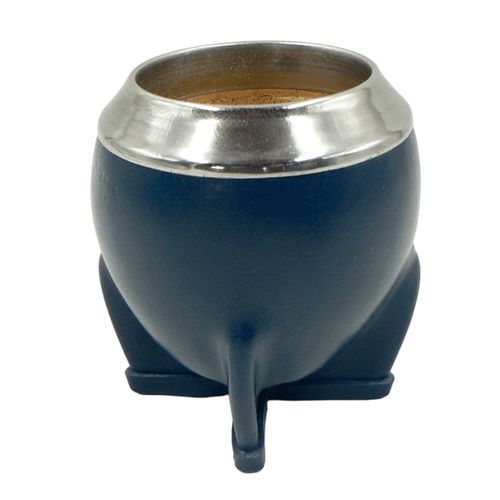 Mate Torpedo Calabaza Cuero Azul Oscuro