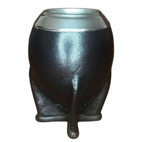 Mate Torpedo Calabaza Cuero Negro
