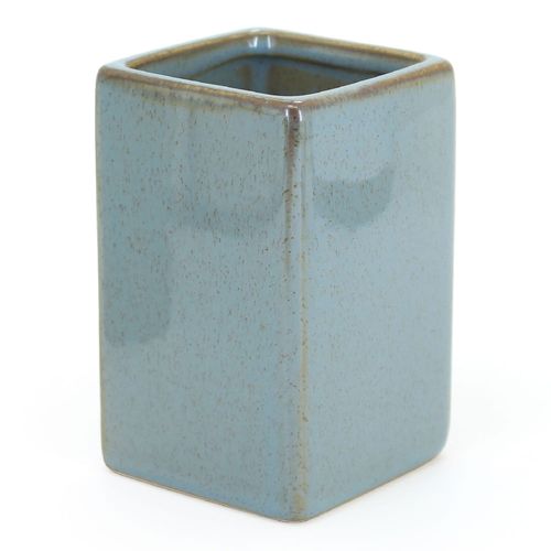 Vaso para Baño Cuadrado Azul Patinado