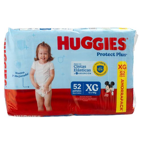 Pañal HUGGIES Protec plus XG 52 un.