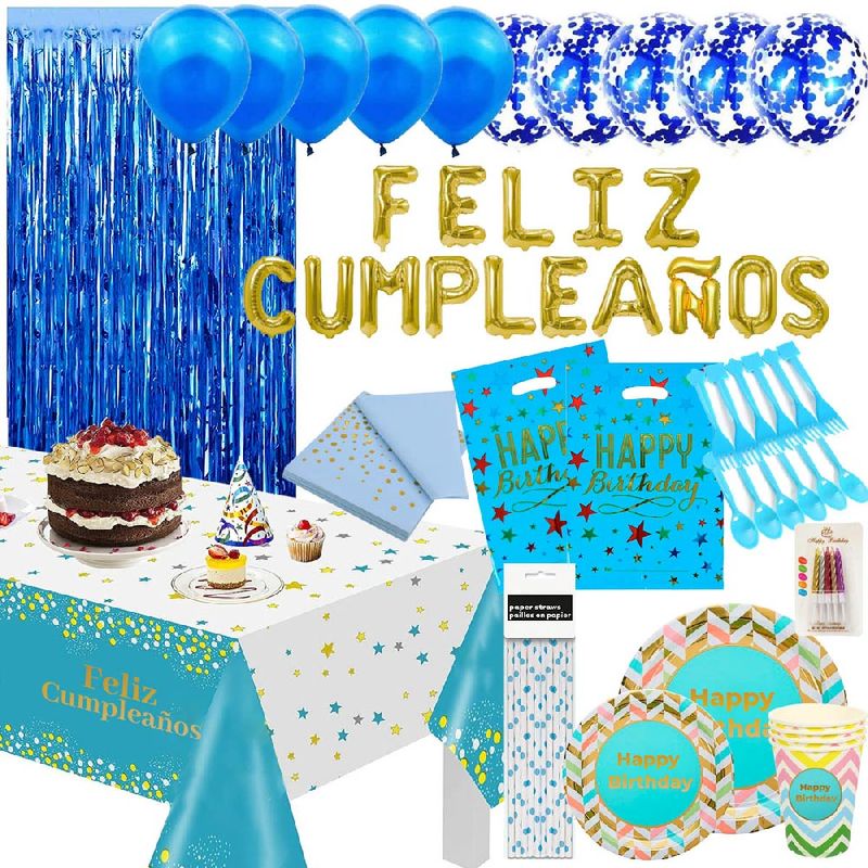 Set-Numero-43-Feliz-Cumpleaños-Azul-135-Piezas-0