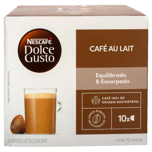Cápsulas Café Au Lait DOLCE GUSTO 10 un.