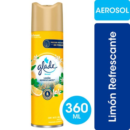 Aromatizante de Ambientes Glade Limón Refrescante en Aerosol 360ml
