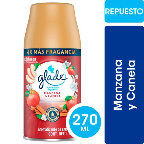 Aromatizante de Ambientes Automático Glade Manzana y Canela Repuesto 175 g