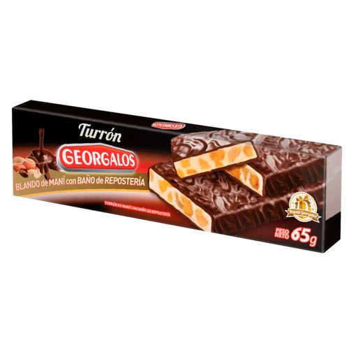 Turrón de Maní Bañado GEORGALOS 65 g