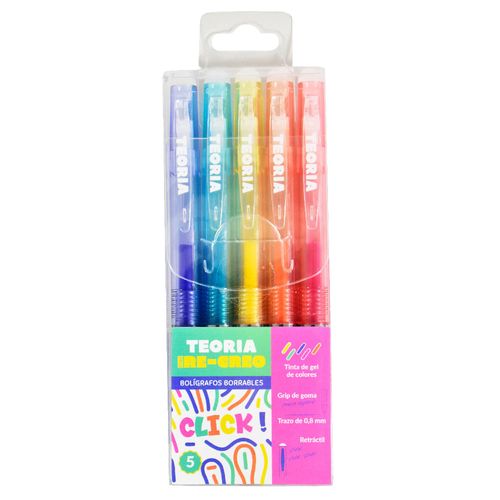 Bolígrafo Borrable Retráctil TEORÍA 5 un.