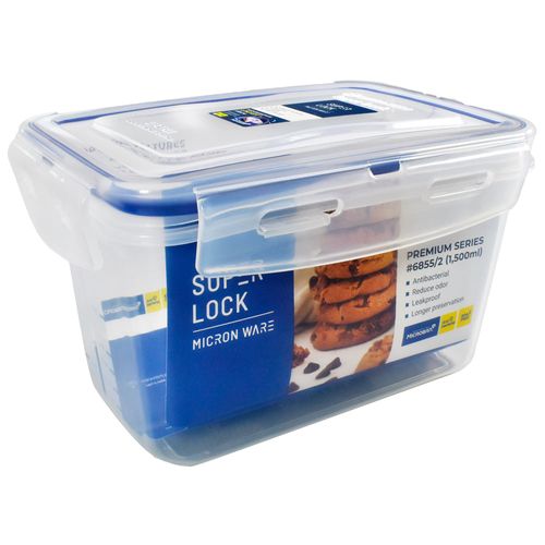 Contenedor Rectangular 1.5 L 13.5x19x11 cm Super Lock