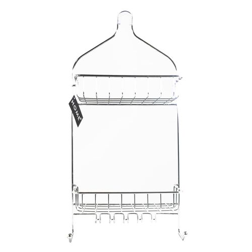 Organizador para ducha en acero 24,2 x 12 x 56 cm