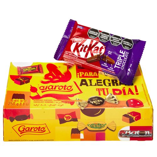 Bombonera GAROTO Surtida 250 g + Choc KIT KAT 41.5 g