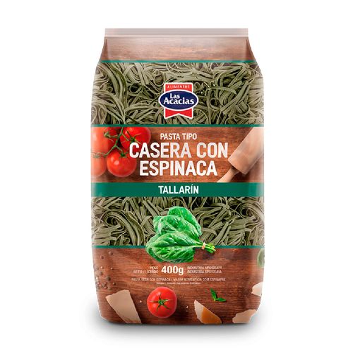 Fideo Casero Tallarines Espinaca LAS ACACIAS 400 g
