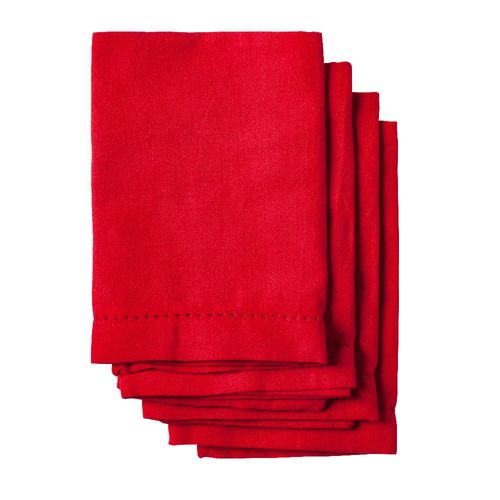 Set x 4 servilletas 40 x 40 cm rojo
