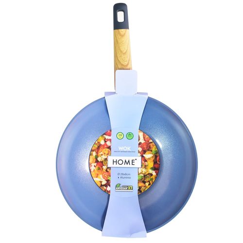 Wok 28 cm Antiadherente Azul