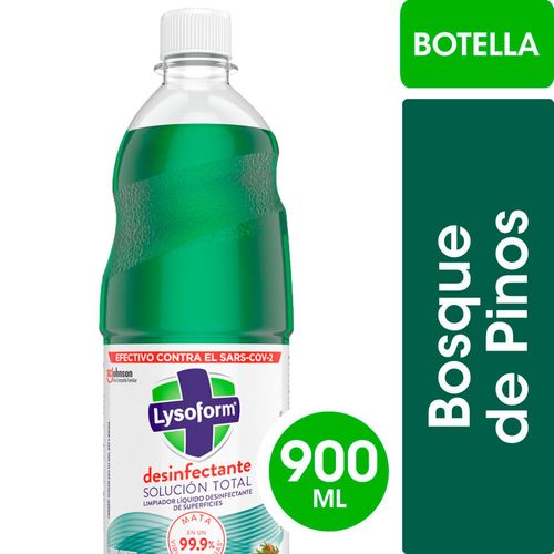 Limpiador Líquido Desinfectante de Superficies LYSOFORM Bosque de Pinos Botella 900 ml