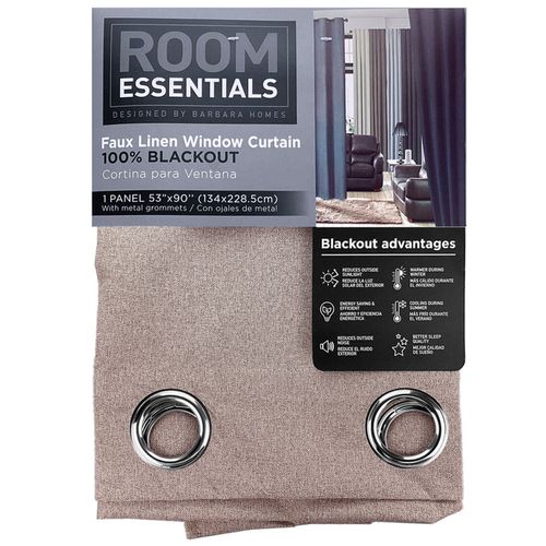 Cortina Blackout 1 Paño 130 x 225 cm Crema