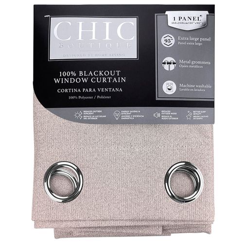 Cortina Blackout 1 Paño 135 x 240 cm Crema