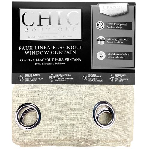 Cortina Blackout 1 Paño 130 x 225 cm Crema