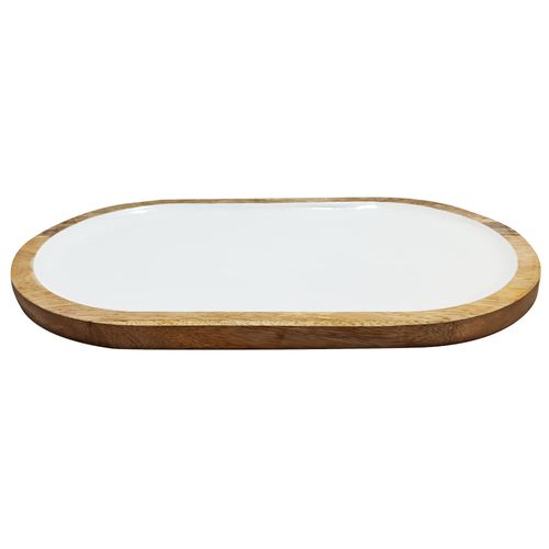 Bandeja oval en madera 15 x 355 x 215 cm