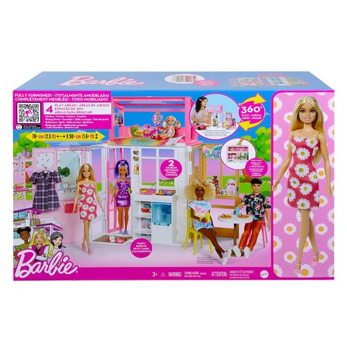 BARBIE Casa Glam con Muñeca 30 x 13 x 27 cm