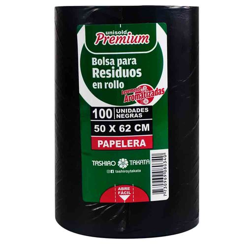 Bolsa Residuo en Rollo UNISOLD 50x62 Negra 100 un.