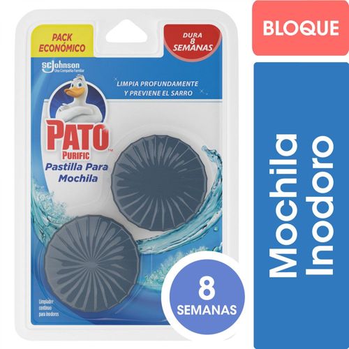 Bloque inodoro Pato Purific mochila x 2 un.